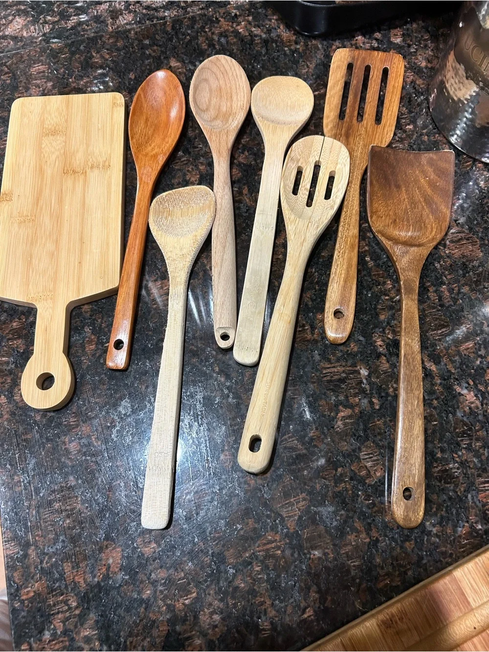 Affordable Bamboo Kitchen Utensil Set - Natural Wood